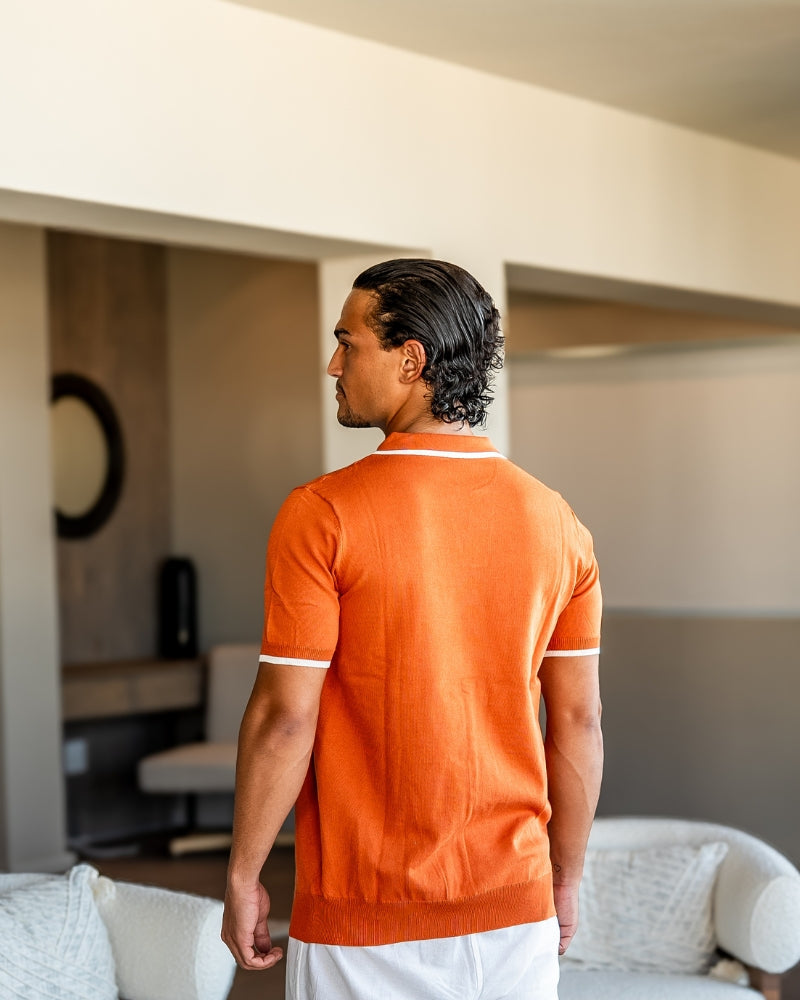 Polo Monaco mit Kontrastpaspelierung