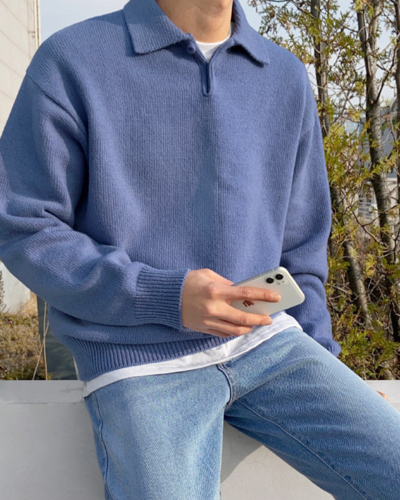 Pull Laine Demi-Zip Héritage