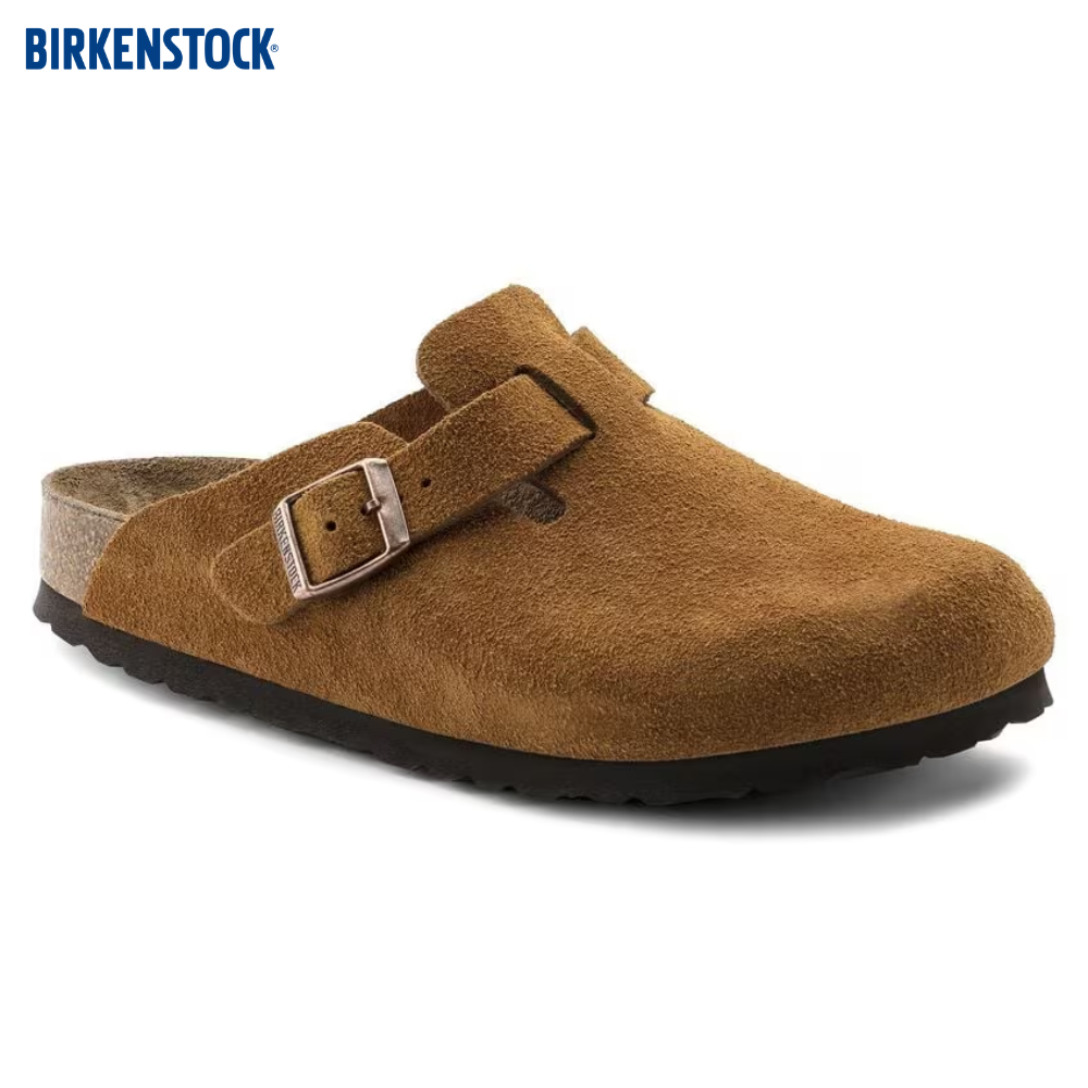 Boston en Suède Taupe – Lit de Pied Doux